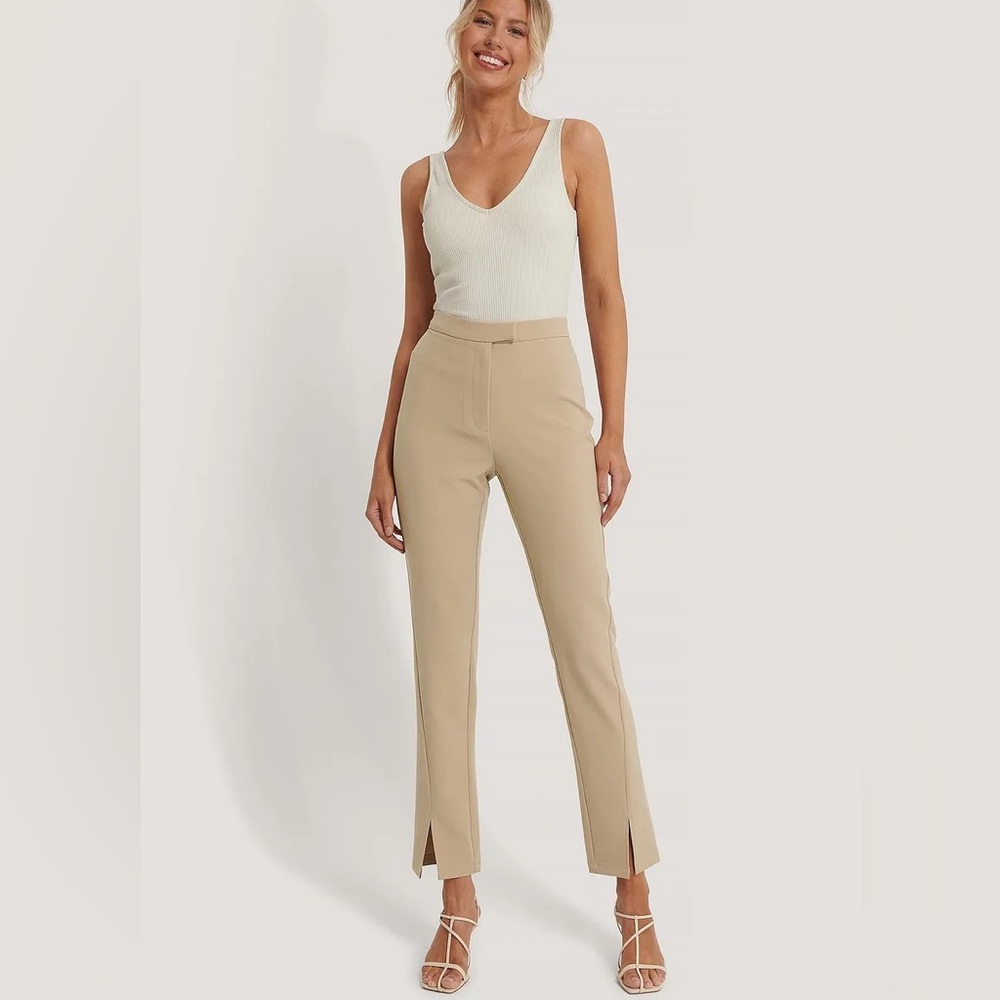 NWT Front Slit Suit Pants